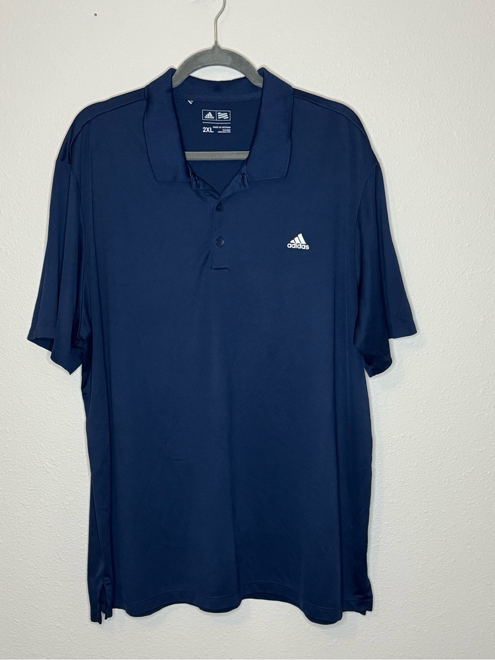 adidas Men’s Navy Polo with White Logo